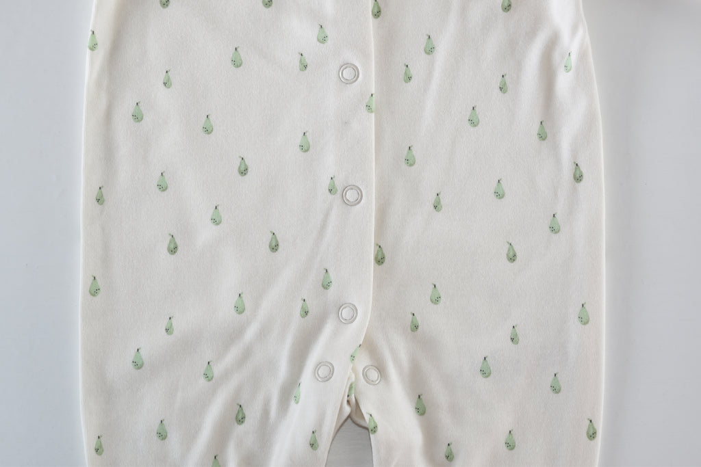 Pear print footless sleepsuit