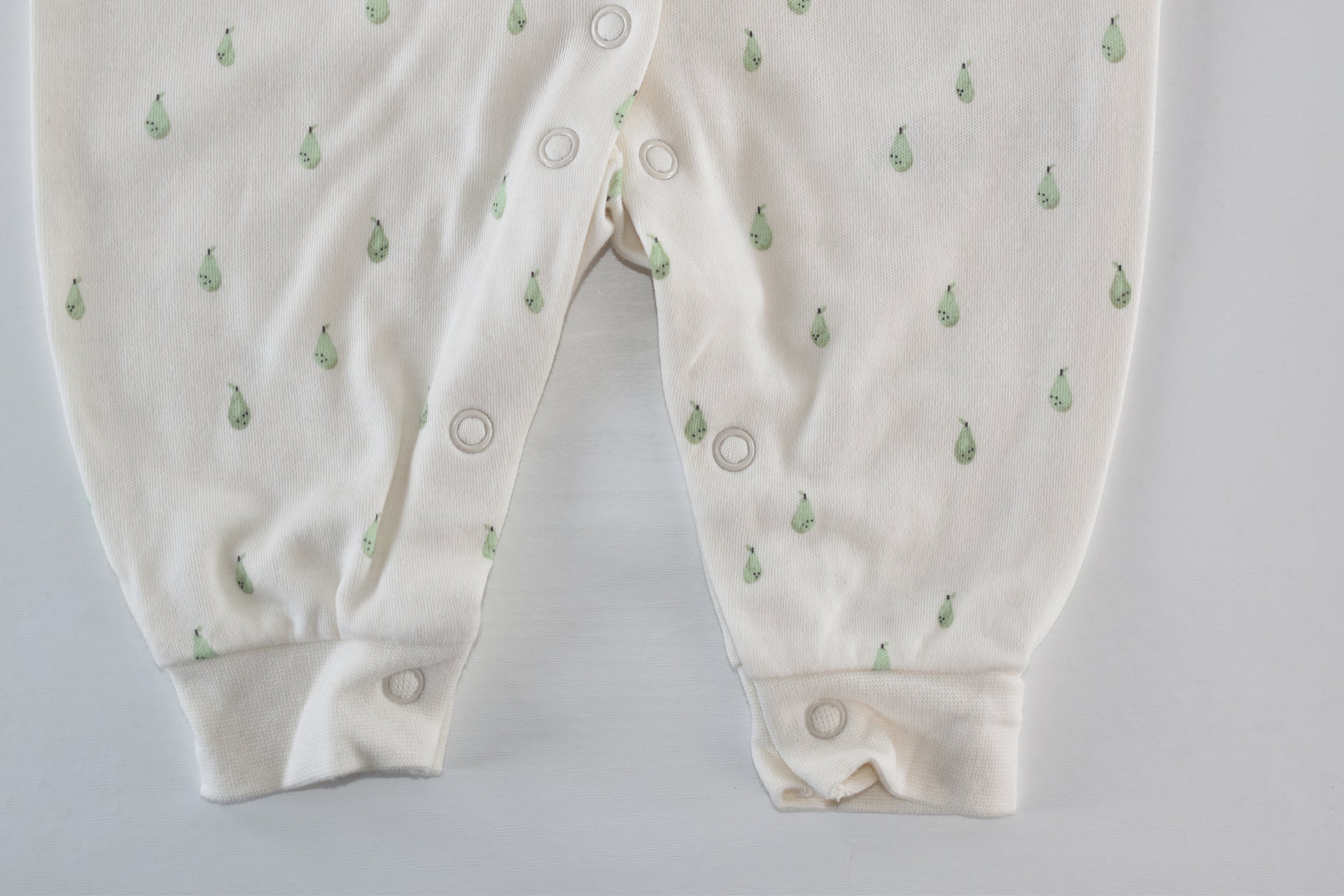 Pear print footless sleepsuit