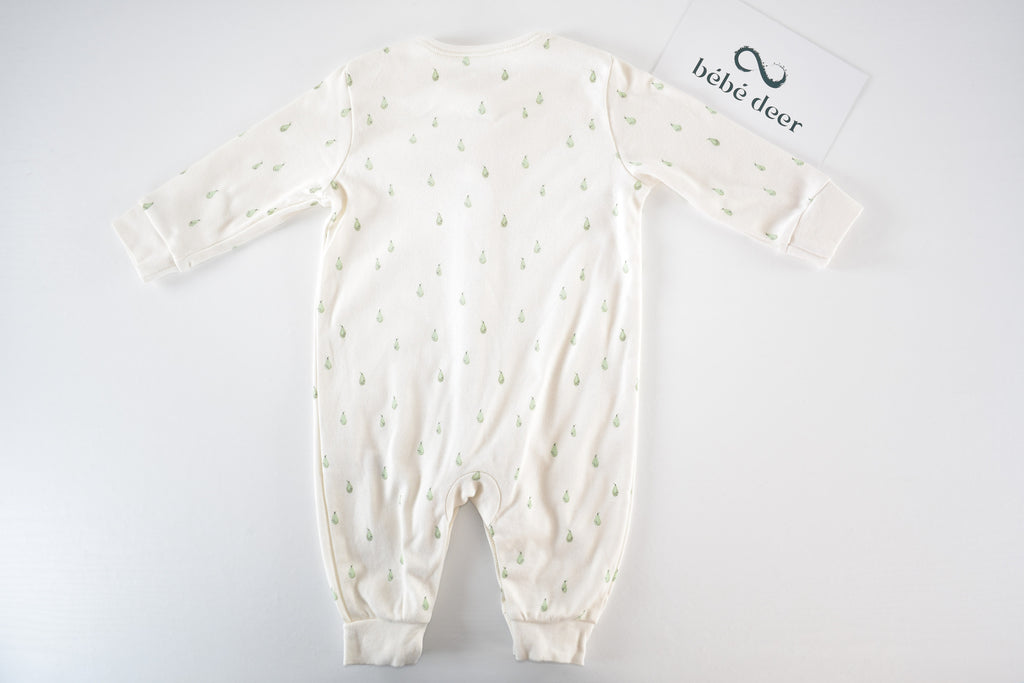 Pear print footless sleepsuit
