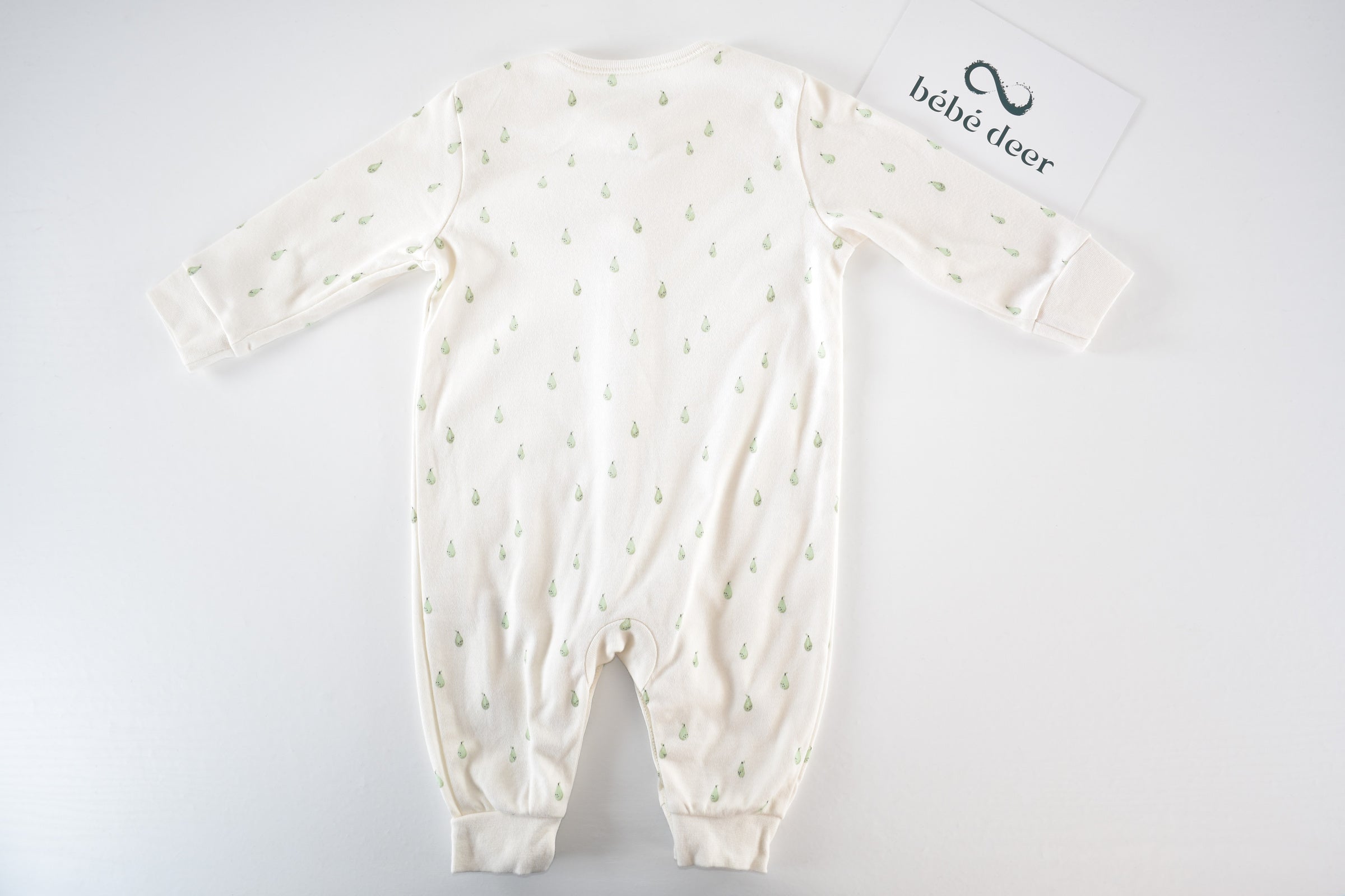 Pear print footless sleepsuit