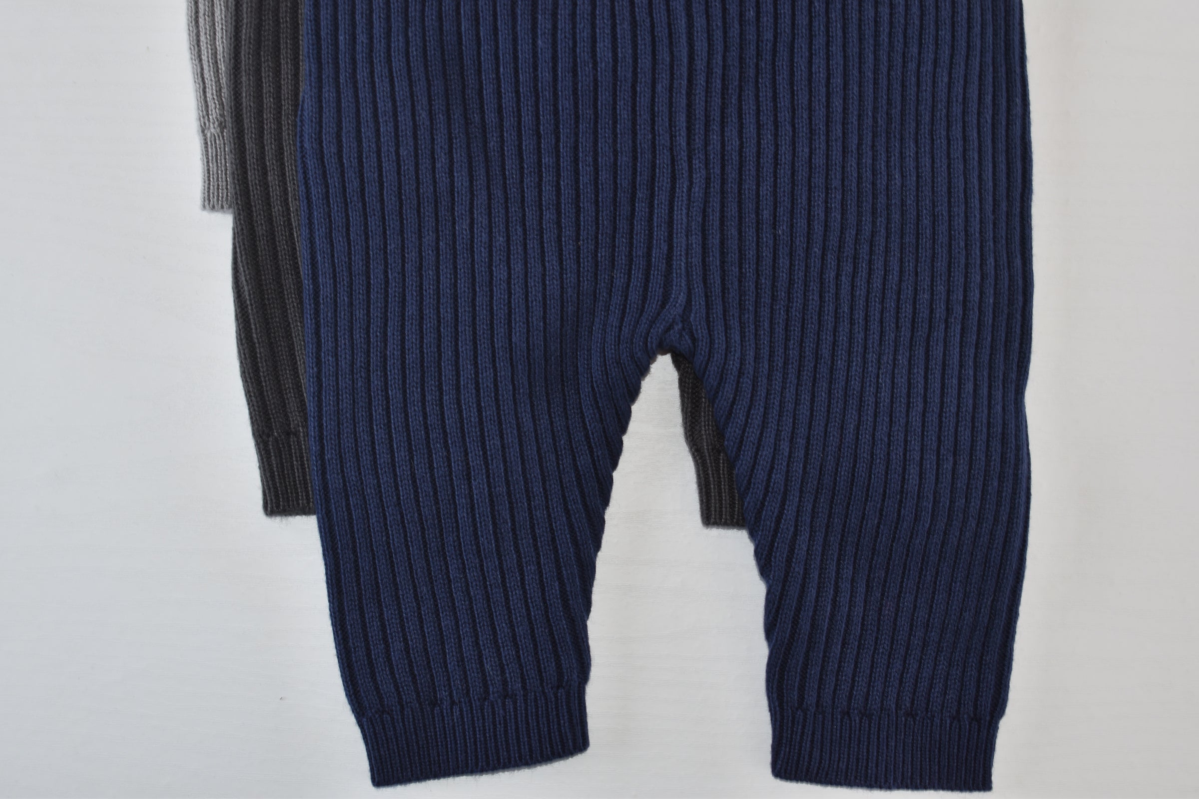 Ribbed Knit Trousers – Pack of 3 (Grey, Charcoal & Navy)