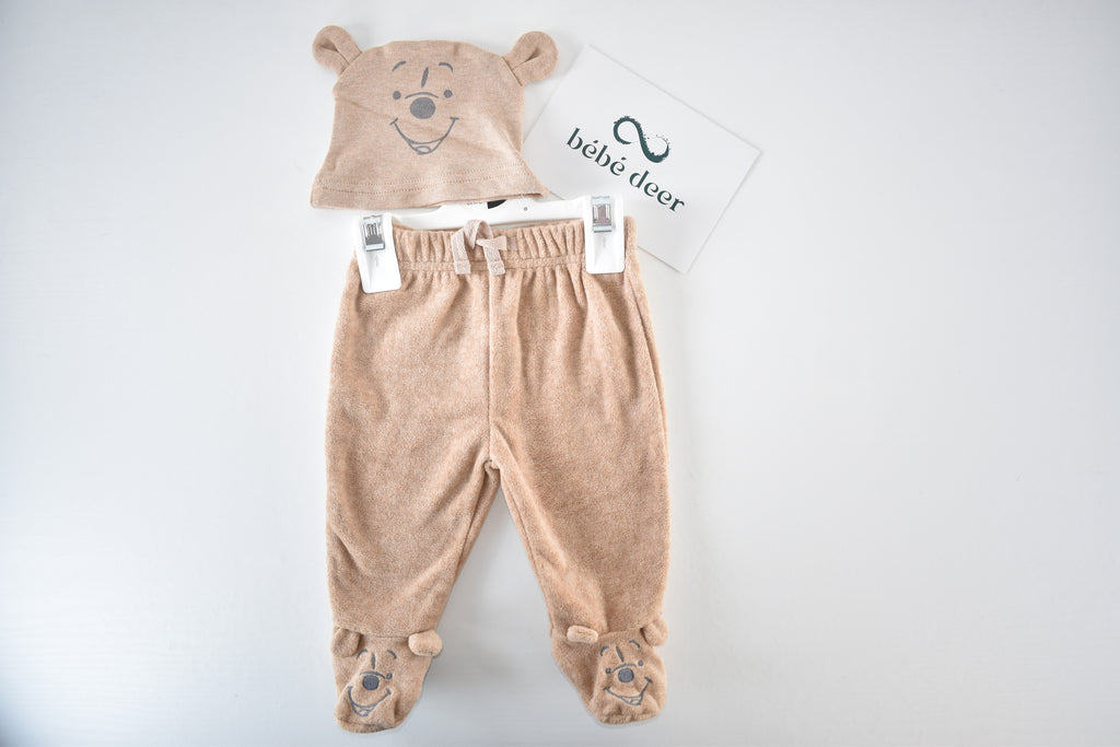 Winnie the Pooh Footed Trousers & Hat Set
