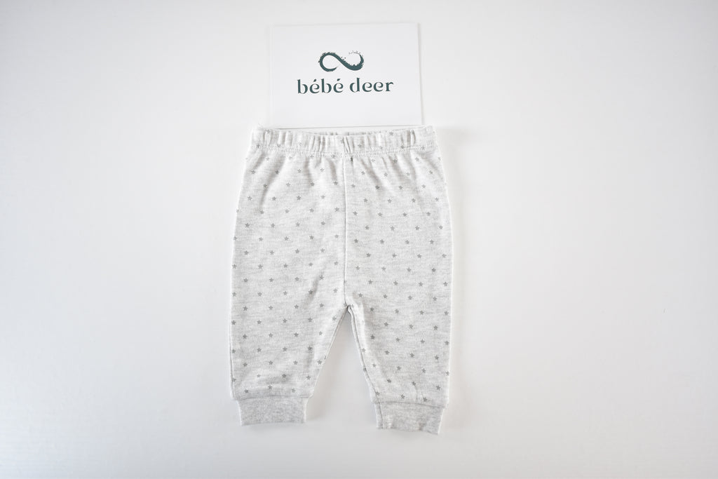 Grey Star Print Trousers