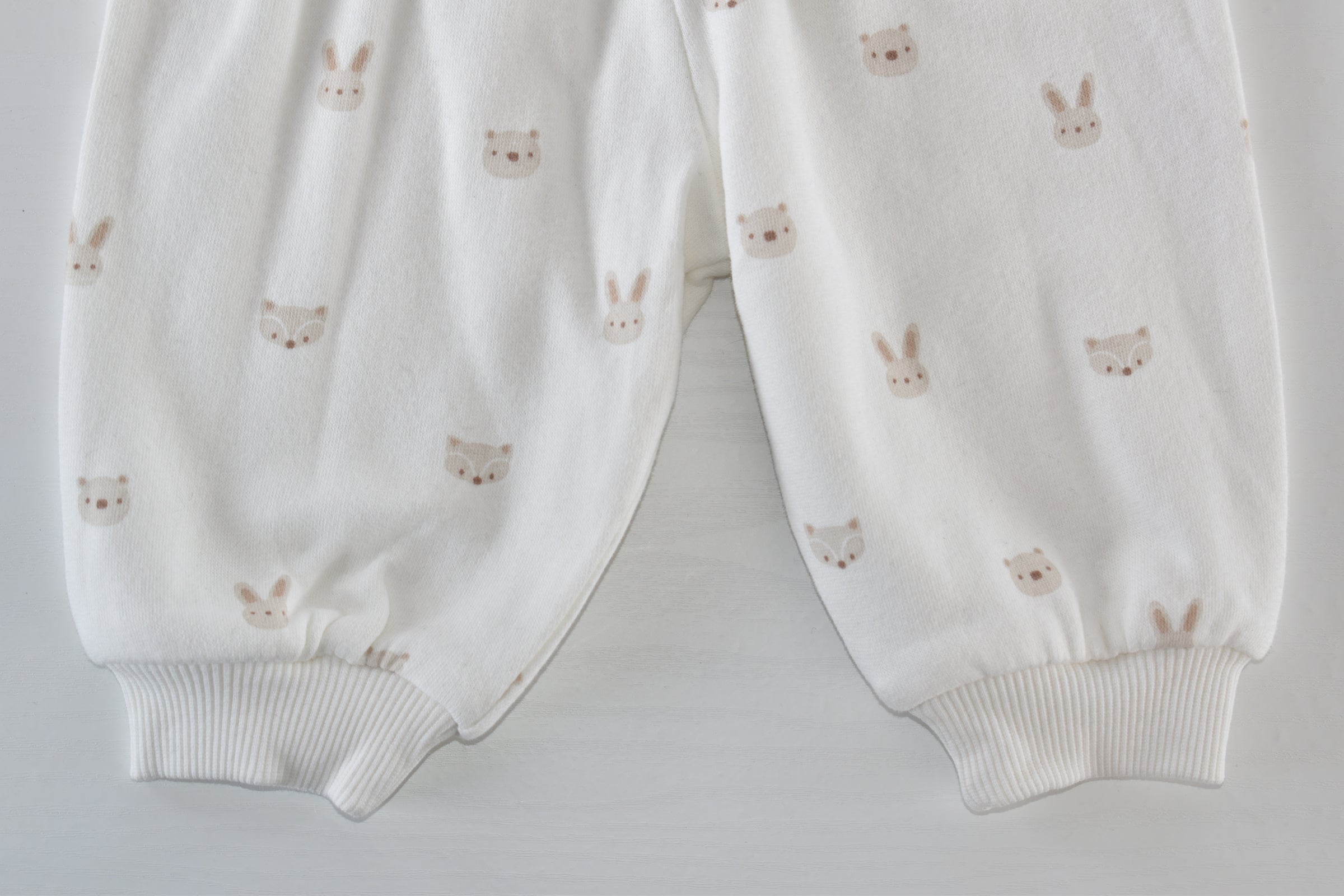 Cream Woodland Print trousers