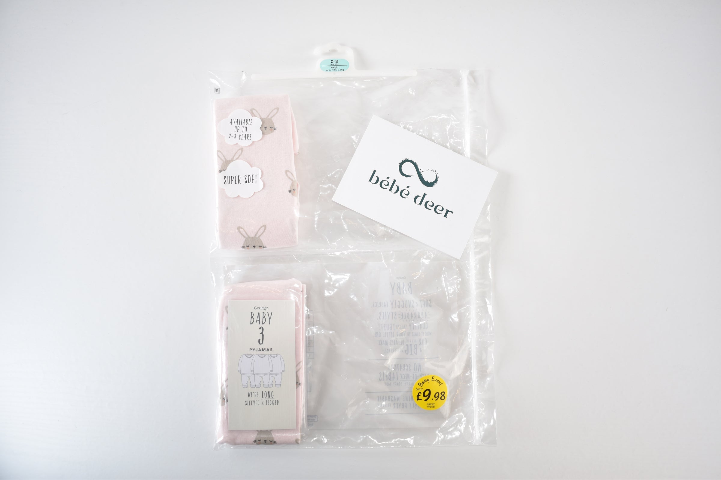 Pink Bunny Print Pyjama Set