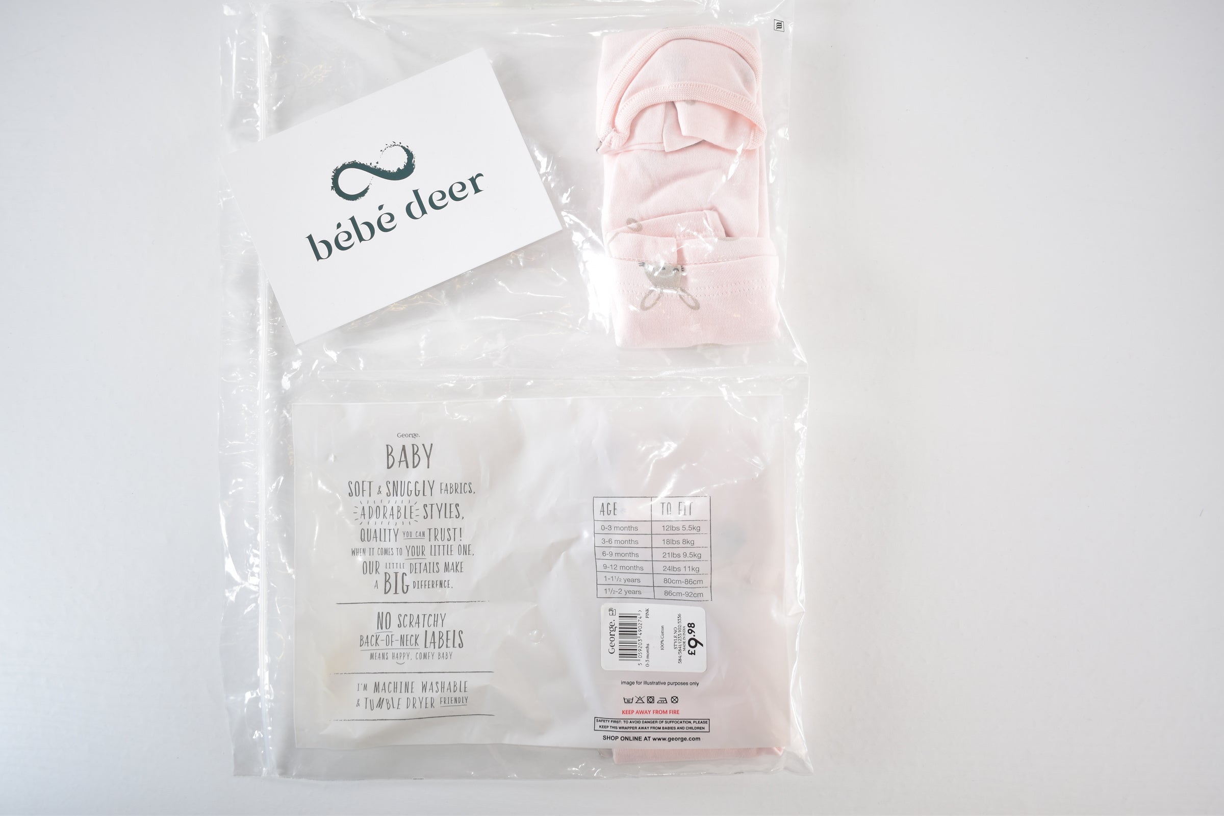 Pink Bunny Print Pyjama Set