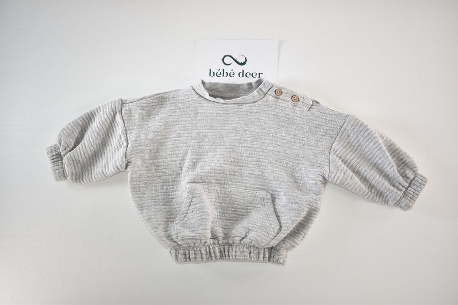 Grey textured jumper