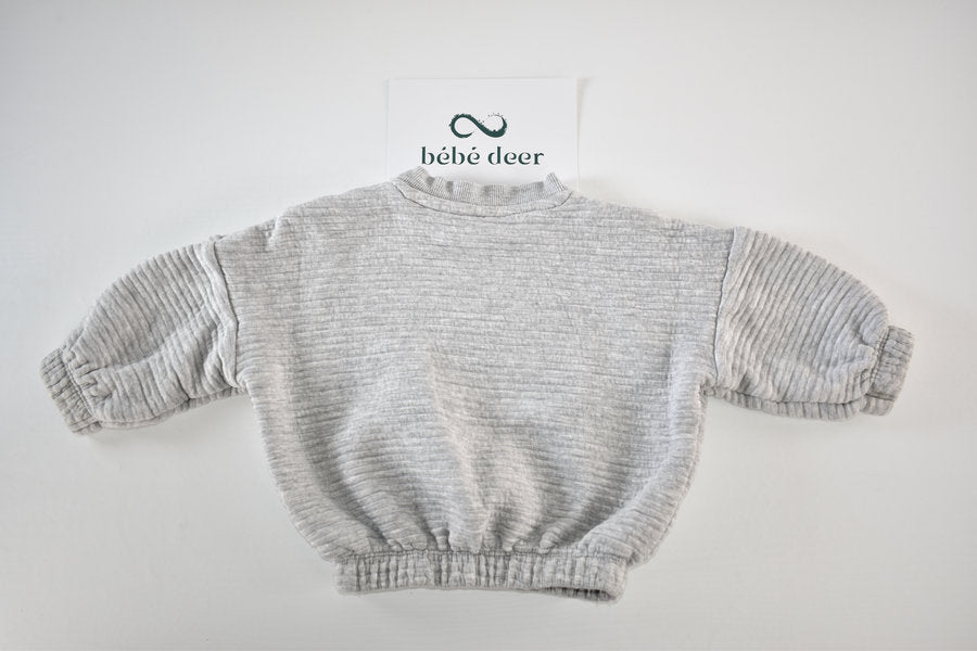 Grey textured jumper