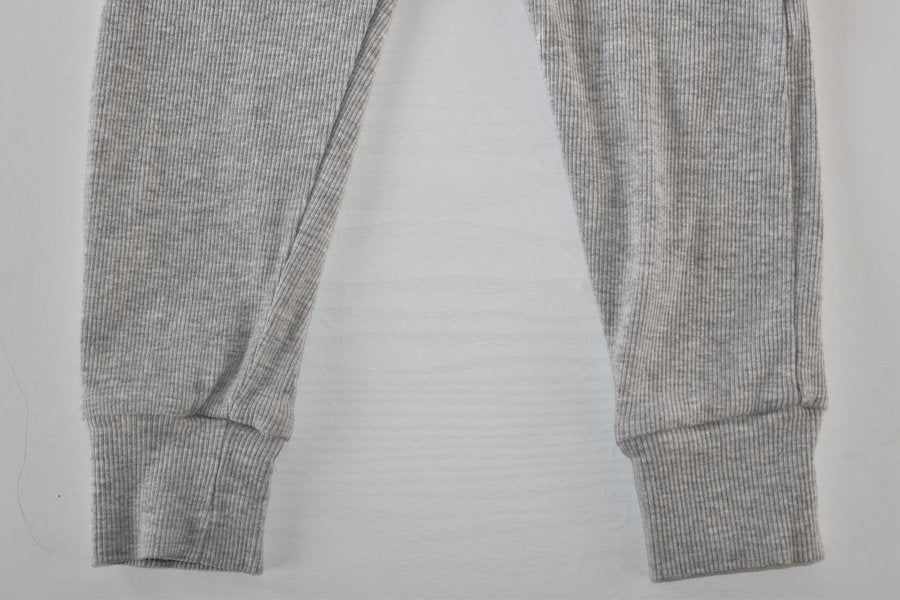 Grey ribbed trousers