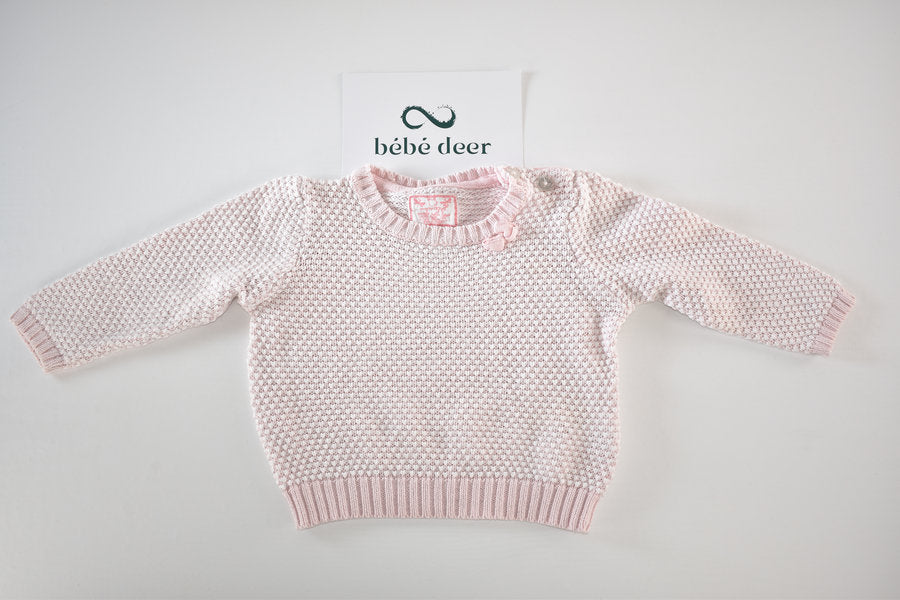 Pink knitted jumper with subtle sparkle