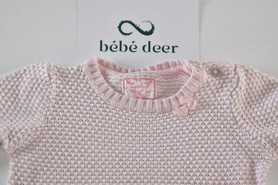 Pink knitted jumper with subtle sparkle