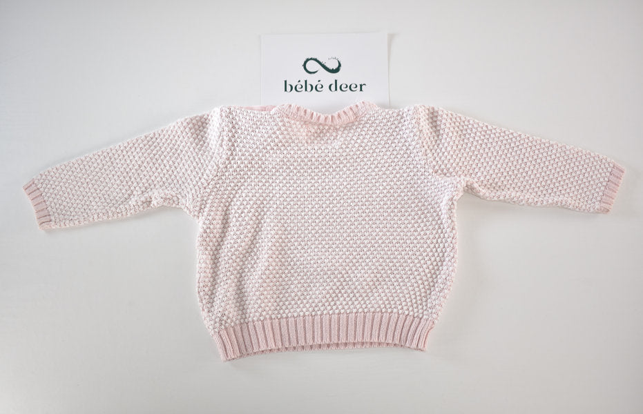 Pink knitted jumper with subtle sparkle