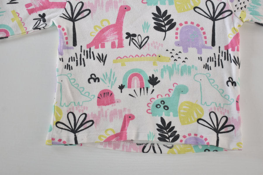 Dinosaur print long sleeve top