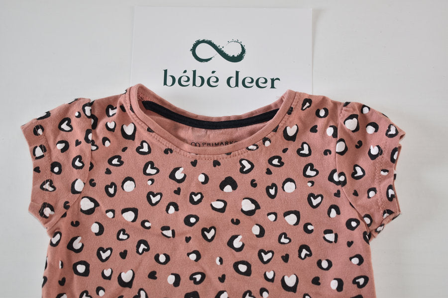 Leopard heart print top