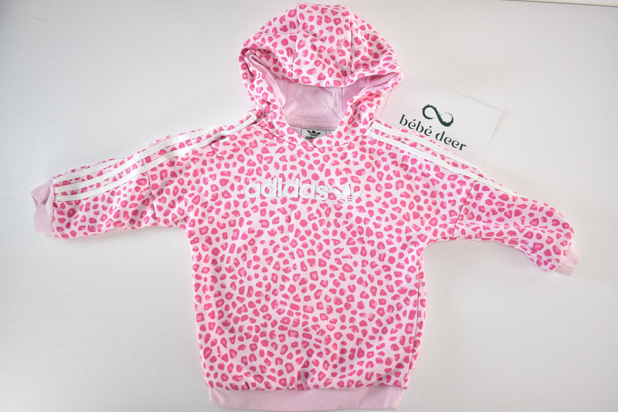 Adidas pink leopard hoodie