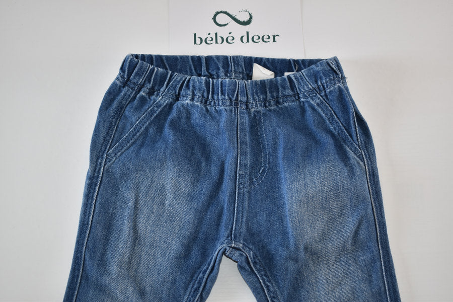 Blue denim trousers