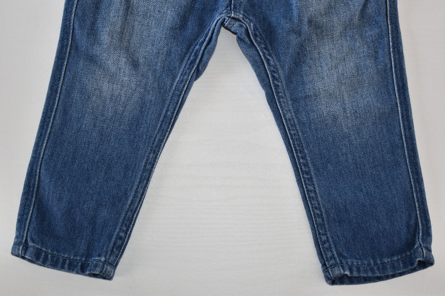 Blue denim trousers