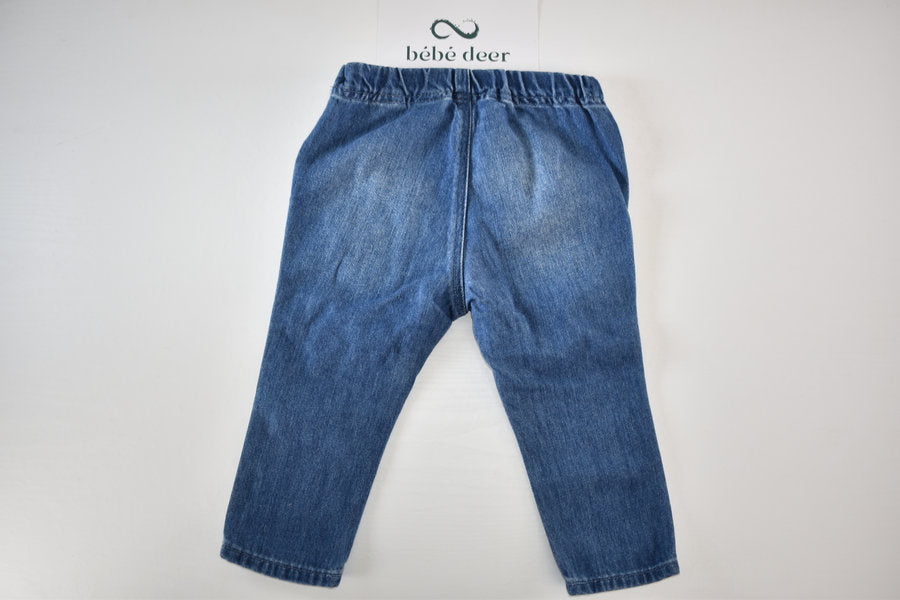 Blue denim trousers