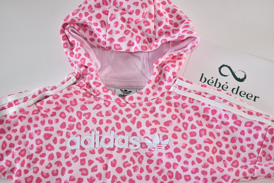Adidas pink leopard hoodie