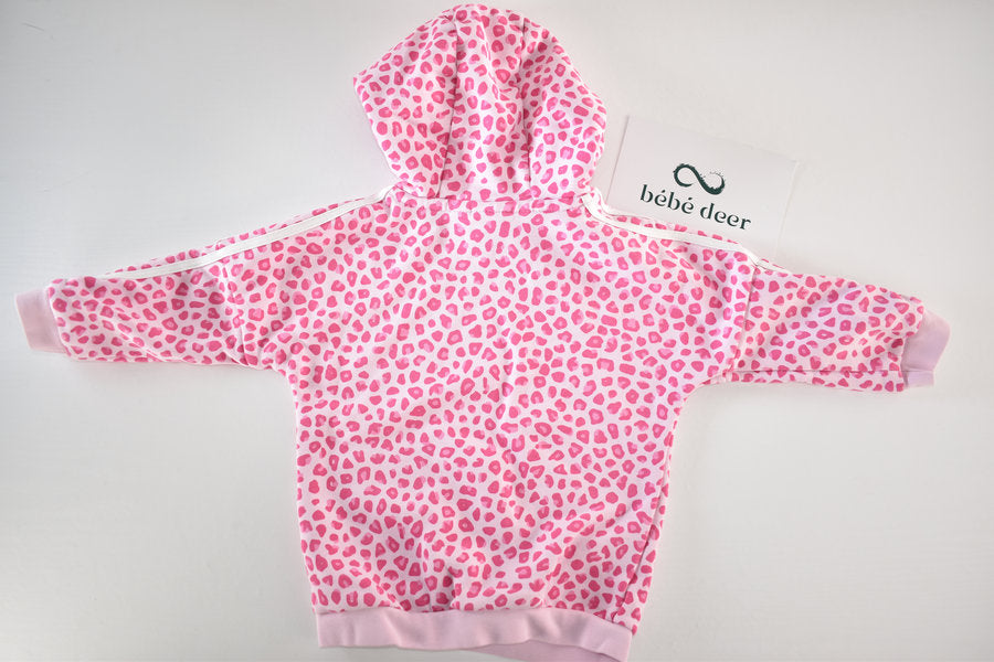 Adidas pink leopard hoodie