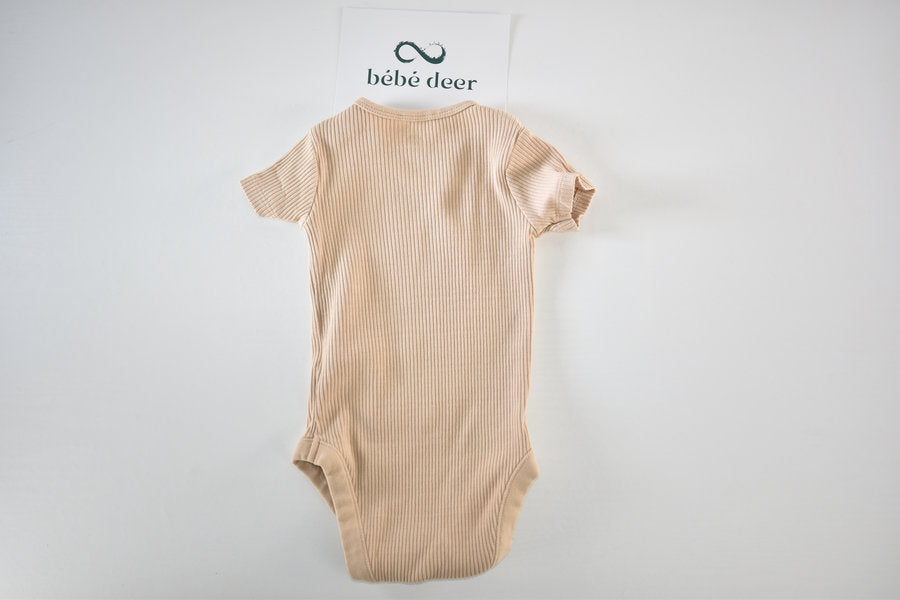 Beige ribbed bodysuit