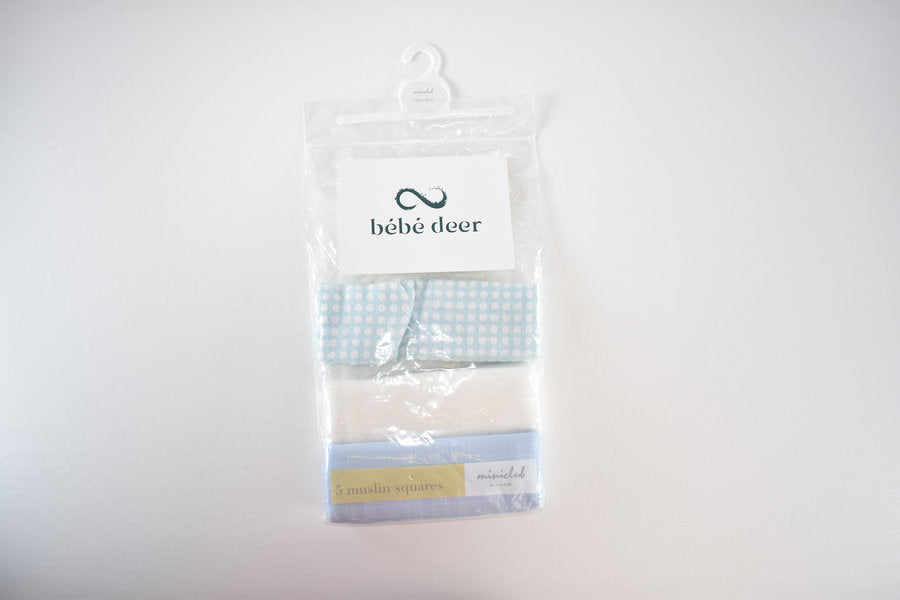 Set of 3 muslin squares