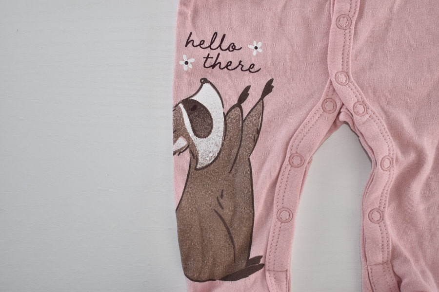 Pink bird sleepsuit BNWT