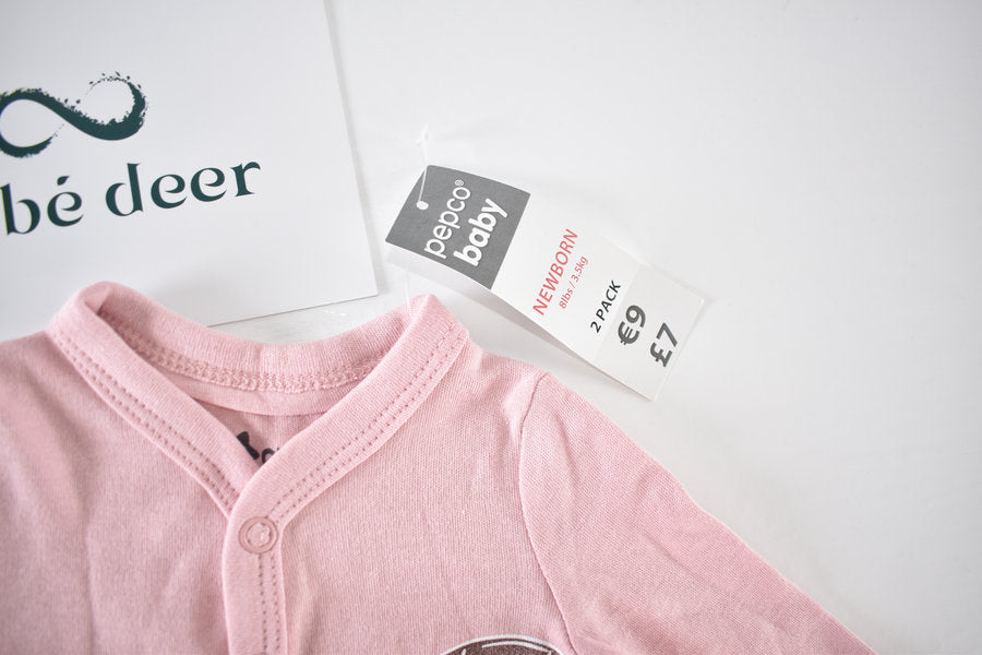 Pink bird sleepsuit BNWT