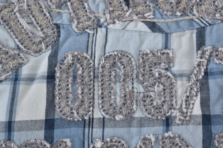 Short-sleeved checked shirt