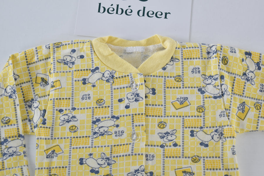Long-sleeved printed top