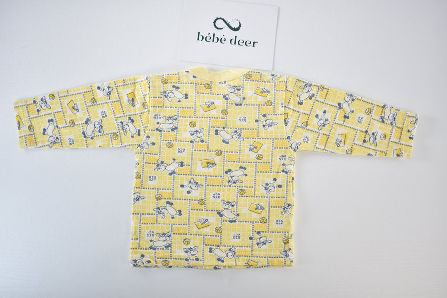 Long-sleeved printed top