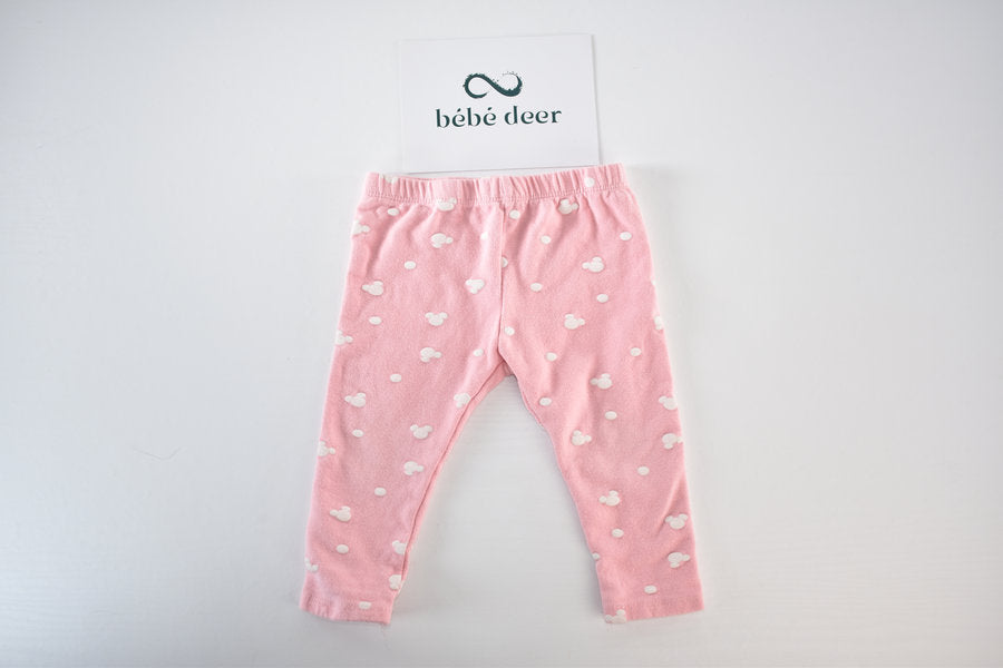 Pink Minnie Mouse print leggings