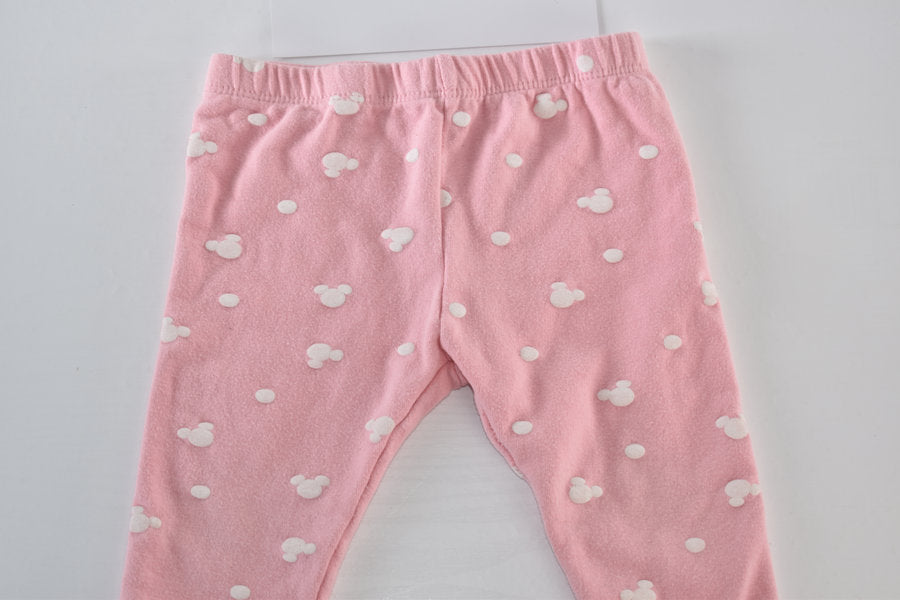 Pink Minnie Mouse print leggings