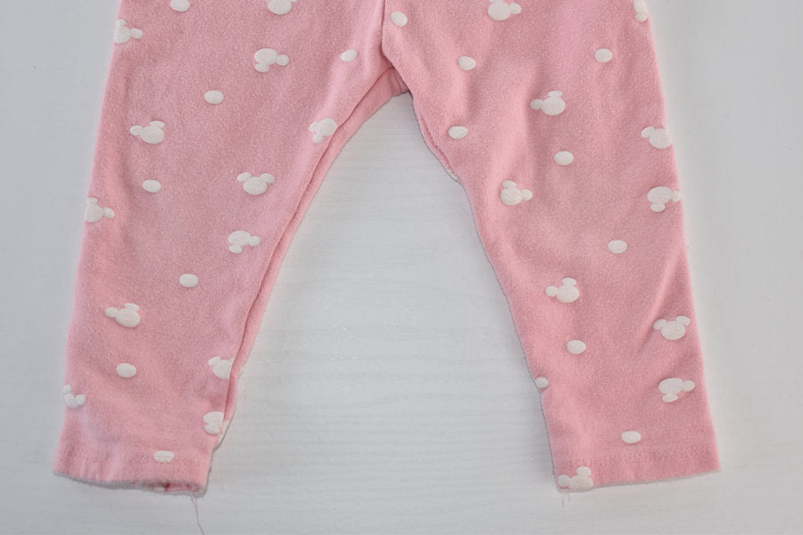 Pink Minnie Mouse print leggings