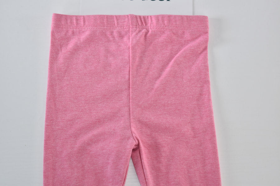 Pink marl leggings with button detail