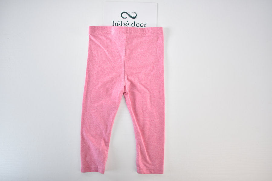 Pink marl leggings with button detail