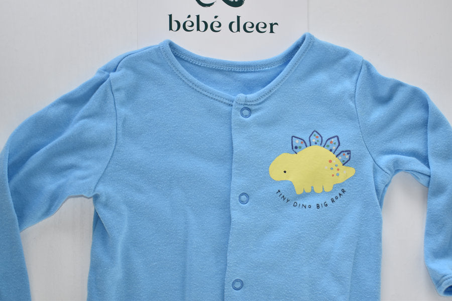 Blue dinosaur sleepsuit