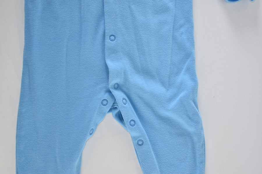 Blue dinosaur sleepsuit
