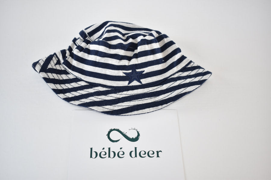 Striped sun hat with star detail 12/18 months