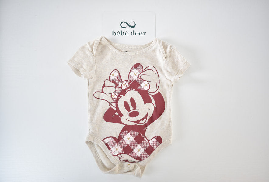 Minnie Mouse short sleeve bodysuit