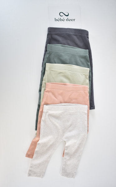 Lot de 5 leggings côtelés