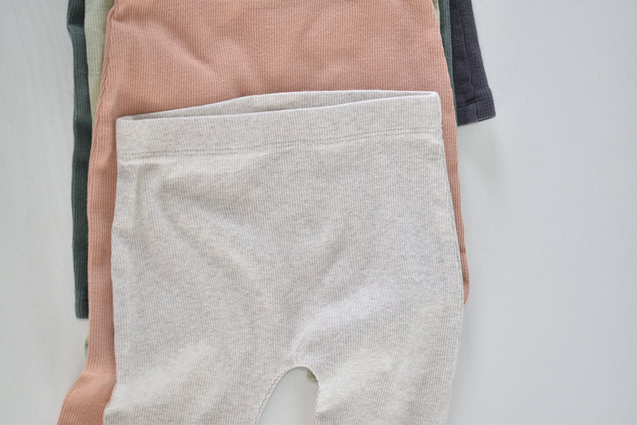 Set of 5 ribbed leggings