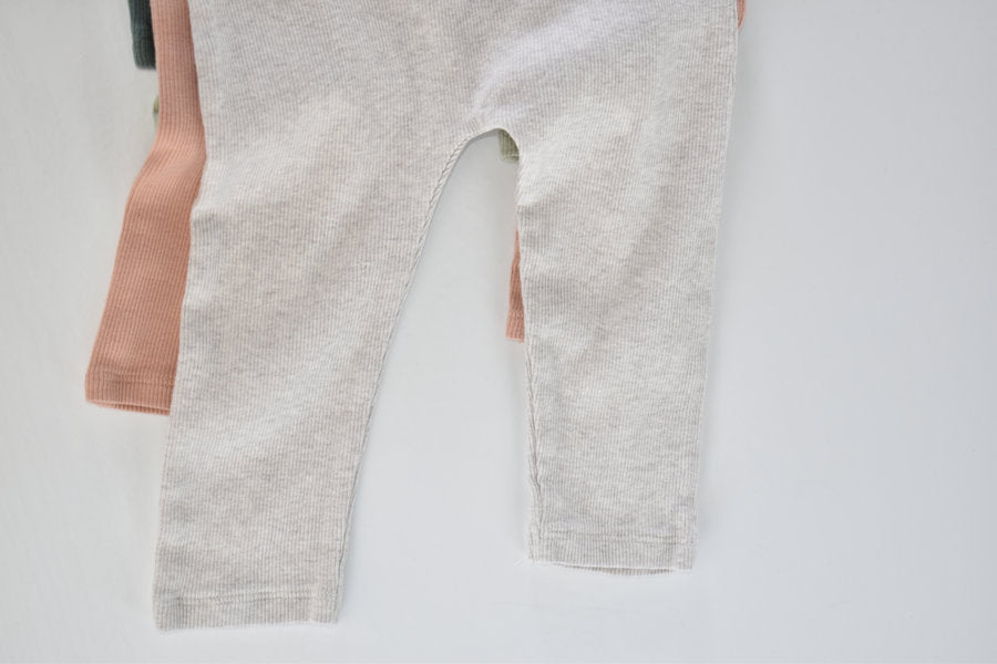 Set of 5 ribbed leggings