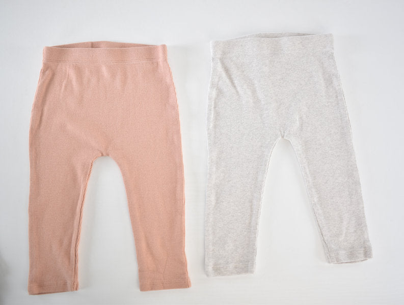 Set of 5 ribbed leggings