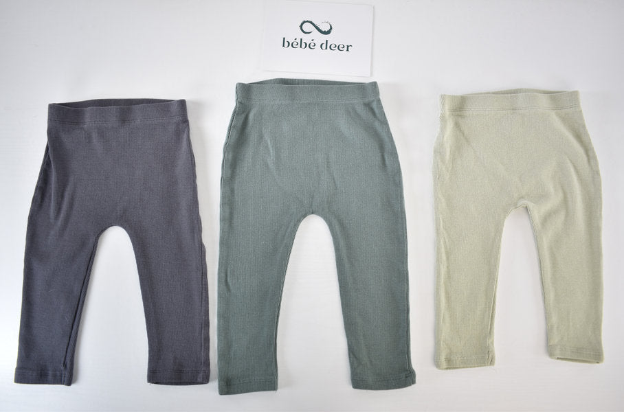 Set of 5 ribbed leggings