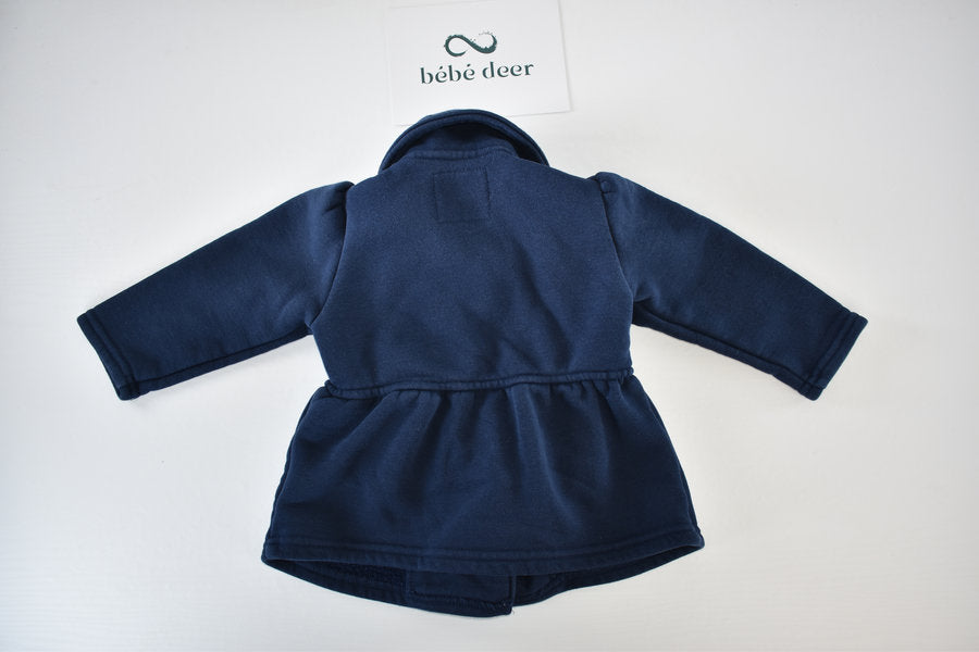 Navy coat with bow detail