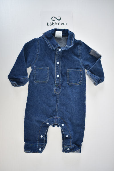 Denim-look romper