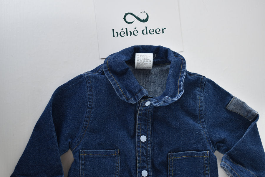 Denim-look romper