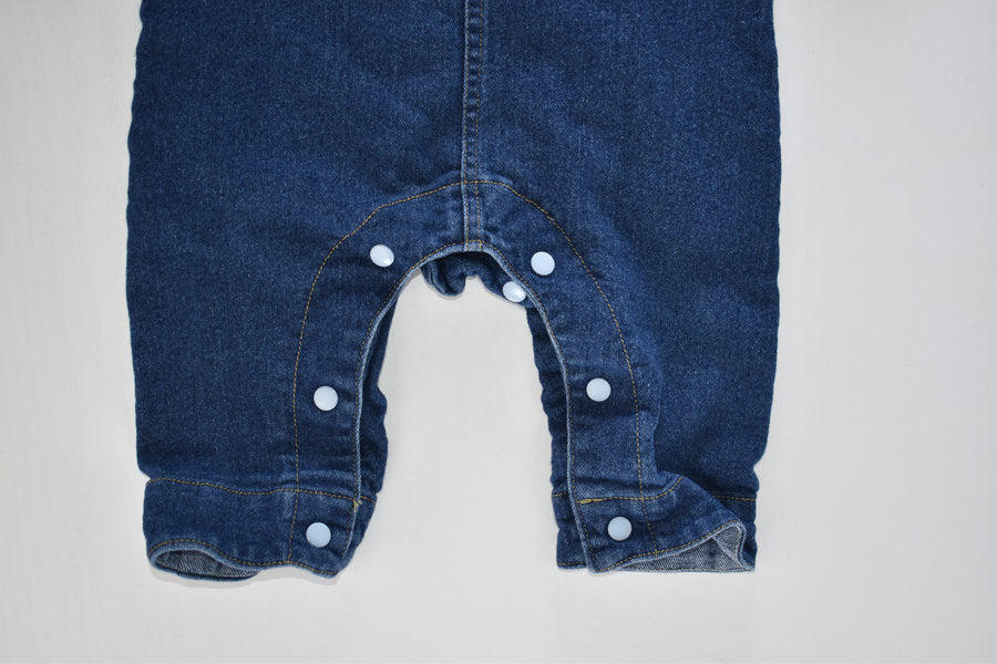 Denim-look romper