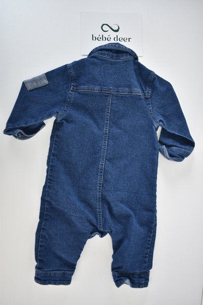 Denim-look romper